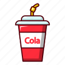 cartoon, cola, food, glass, plastic, summer, water