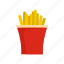 food, french, fries, junk, object, potato, red 