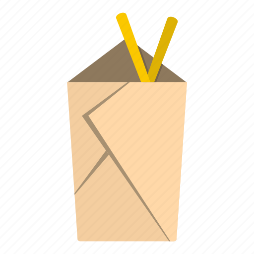 Box, chinese, container, food, noodle, paper, stick icon - Download on Iconfinder