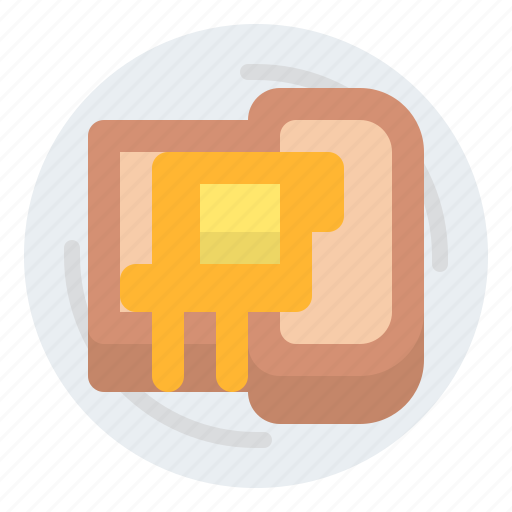 Bread, breakfast, butter, toast icon - Download on Iconfinder