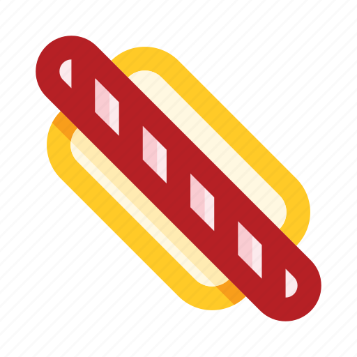 Hot, dog, sausage, bun, fast, food, street food icon - Download on Iconfinder