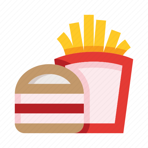French, fries, burger, food, fast food, hamburger, beef icon - Download on Iconfinder
