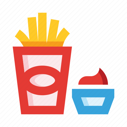 French, fries, potatoes, sauce, food, nutrition, fast food icon - Download on Iconfinder