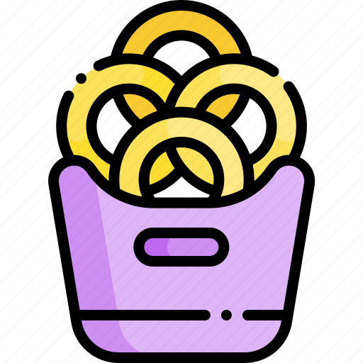 Onion rings, snack, fast food, junk food, food and restaurant, food icon - Download on Iconfinder