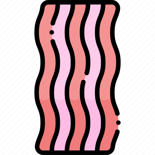 Bacon, bacon strips, grilled, fast food, junk food, food and restaurant, food icon - Download on Iconfinder