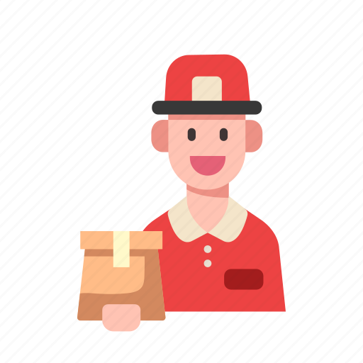 Courier, delivery, shipping, service, package, man, transportation icon - Download on Iconfinder