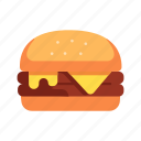 meat, beef, bun, hamburger, burger, cheeseburger, cheese 