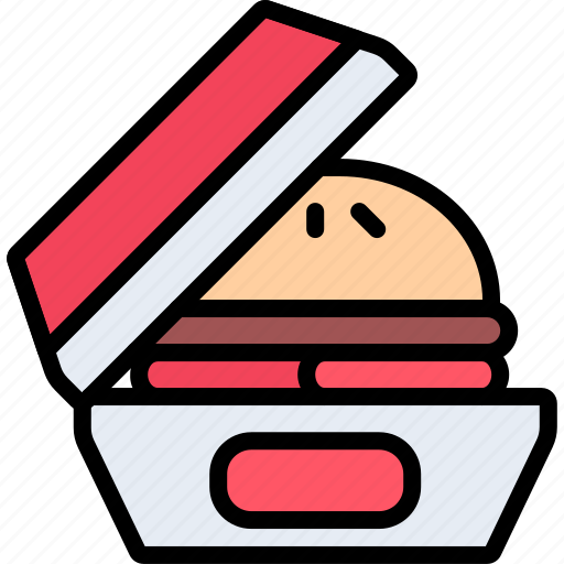 Burger, cheeseburger, box, fast, food, street, cafe icon - Download on Iconfinder