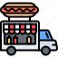 truck, hot, dog, car, fast, food, street, cafe, restaurant 