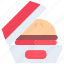 burger, cheeseburger, box, fast, food, street, cafe, restaurant 