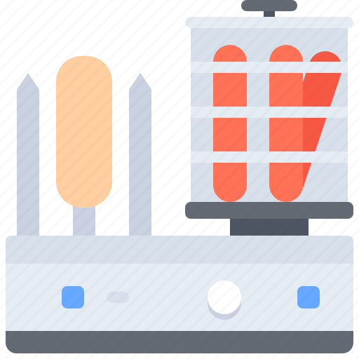 Hot, dog, sausage, roll, machine, fast, food icon - Download on Iconfinder