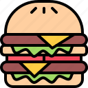 burger, fast, food, street, cafe, restaurant