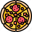 pizza, meat, fast, food, street, cafe, restaurant 