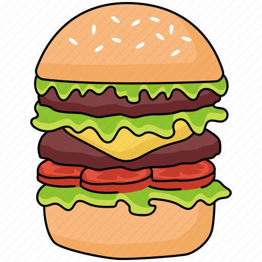 Burger, hamburger, cheeseburger, fast, food, junk food icon - Download on Iconfinder