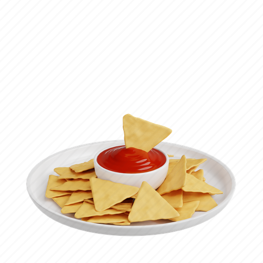 Nachos, fast food, 3d icon, 3d illustration, 3d render, mexican cuisine, cheese 3D illustration - Download on Iconfinder