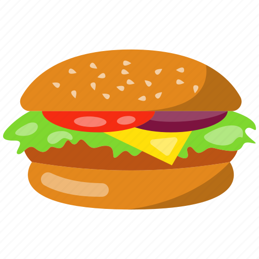 Hamburger, meat, bun, cheese, sauce, vegetables, burger icon - Download on Iconfinder