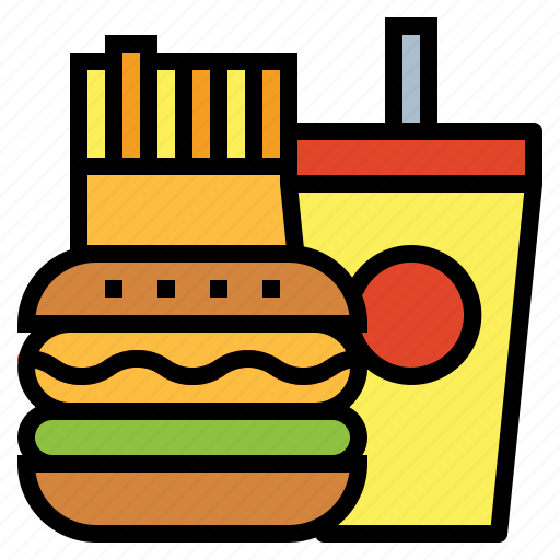 Burger, cola, fast food, french fries, junk food icon - Download on Iconfinder
