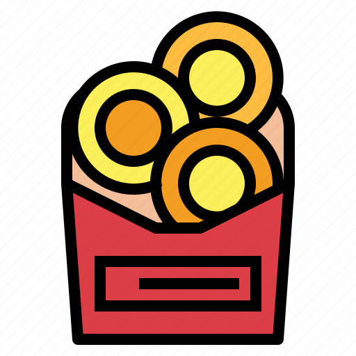 Fast food, junk food, snack, onion rings icon - Download on Iconfinder