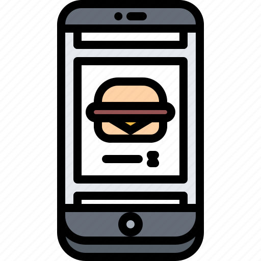 Burger, catering, fast, food, phone, public, shop icon - Download on Iconfinder