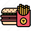 burger, catering, fast, food, french, fries, public 