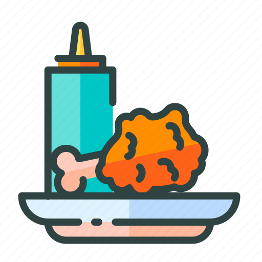 Beverage, chicken, food, fried, restaurant, unhealthy icon - Download on Iconfinder
