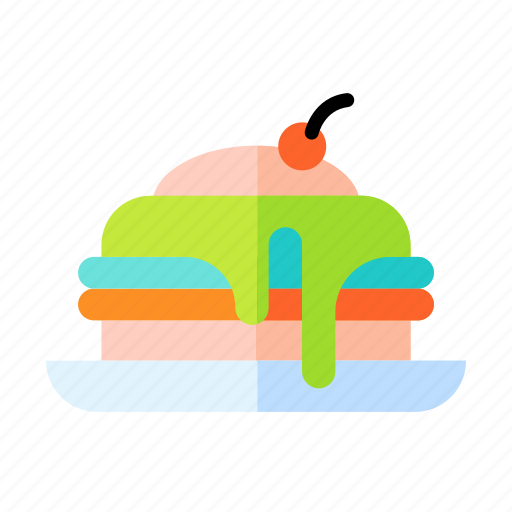 Beverage, cherry, food, pancakes, restaurant, unhealthy icon - Download on Iconfinder