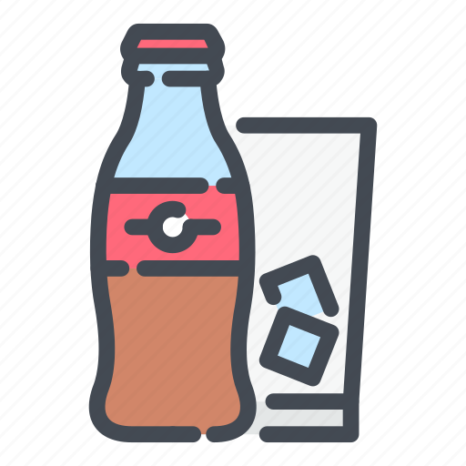 Bottle, cola, cold, drink, glass, ice, soda icon - Download on Iconfinder