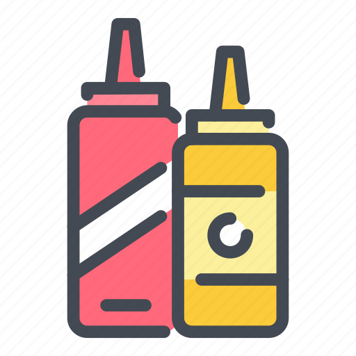 Bottle, ketchup, mayonnaise, mustard, sauce icon - Download on Iconfinder