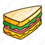 bread, food, ham, sandwich 