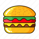 burger, cheese, food, meal