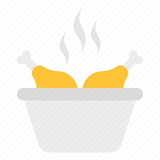 Drumsticks bucket, leg pieces, chicken pieces, thigh pieces, barbecue food icon - Download on Iconfinder