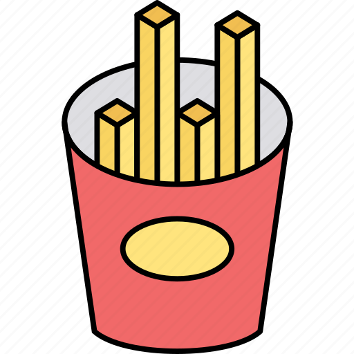 Fast food, finger chips, finger fries, french fries, fries, italian food icon - Download on Iconfinder