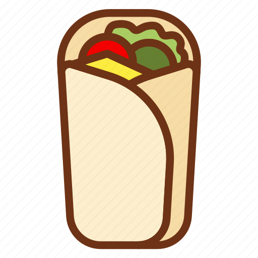 Chicken wrap, fast, food, sandwich, tortilla icon - Download on Iconfinder