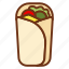 chicken wrap, fast, food, sandwich, tortilla 