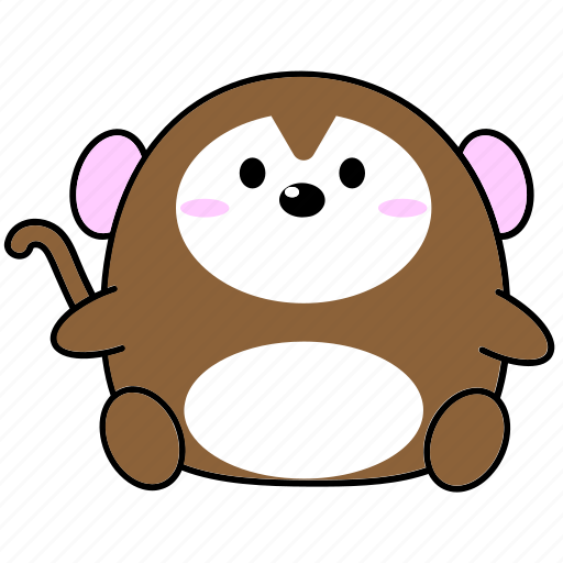 Cartoon, chinese, cute, fat, horoscope, monkey, zodiac icon - Download on Iconfinder