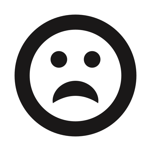 Distraught, frown, sad, thick lines, upset, emojis, emoticon icon - Free download