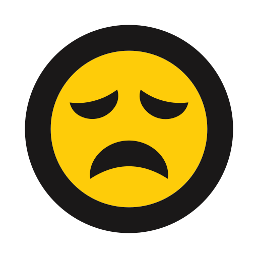 Dismay, embarrassed, scarred, emoji, tired icon - Free download