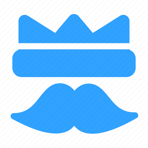 Crown, king, moustache, father, day icon - Download on Iconfinder