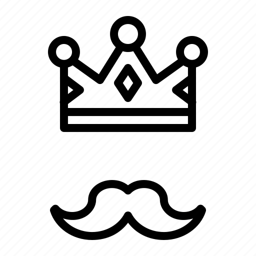 Crown, father, king, moustache icon - Download on Iconfinder