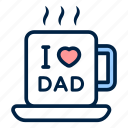 i, love, dad, teacup, tea, cup, coffee, father, day
