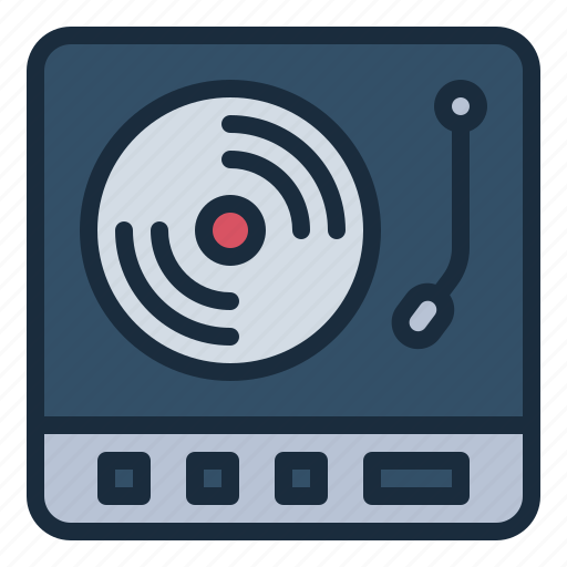 Turntable, music, vinyl, player, father icon - Download on Iconfinder