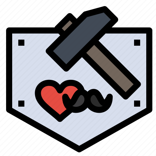 Day, fathers, hammer, mustache icon - Download on Iconfinder