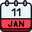 calendar, february, eleven, date, monthly, time, and, month, schedule 