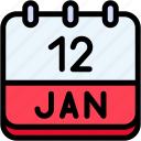 calendar, february, twelve, date, monthly, time, and, month, schedule