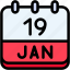 calendar, february, nineteen, date, monthly, time, month, schedule 