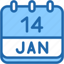 calendar, february, fourteen, date, monthly, time, and, month, schedule