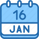 calendar, february, sixteen, date, monthly, time, and, month, schedule