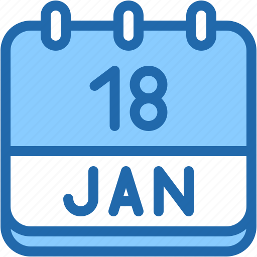 Calendar, february, eighteen, date, monthly, time, and icon - Download on Iconfinder
