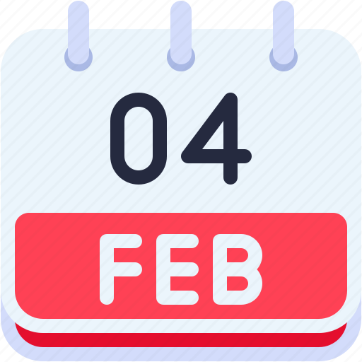Calendar, february, four, date, monthly, time, and icon - Download on Iconfinder