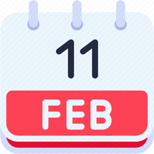 Calendar, february, eleven, date, monthly, time, month icon - Download on Iconfinder